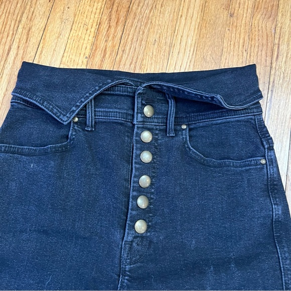 MOTHER Sz 26 The Swooner Exposed Snap Ankle Wrong Side Of The Tracks Black. - Picture 2 of 12